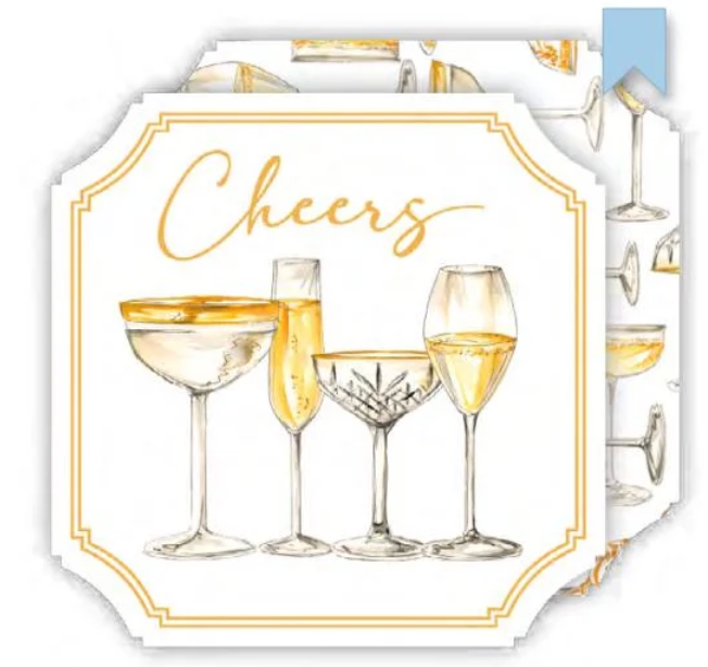 Cheers Champagne Paper Coasters
