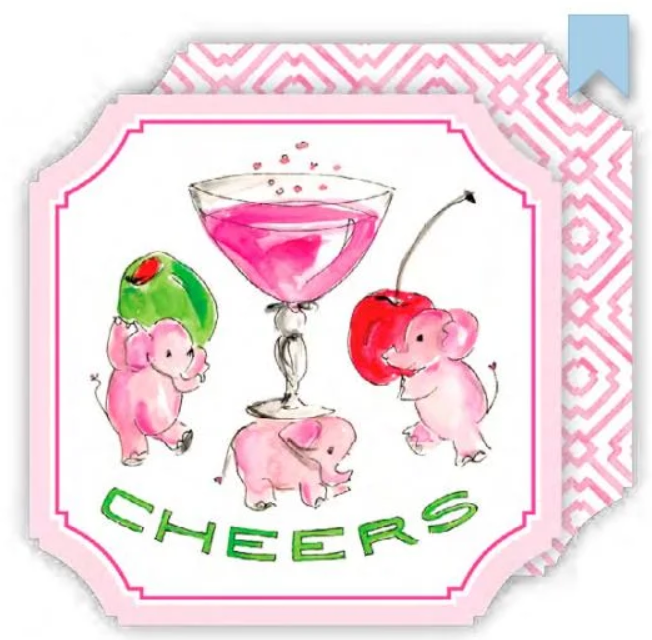 Elephants & Martinis Paper Coasters