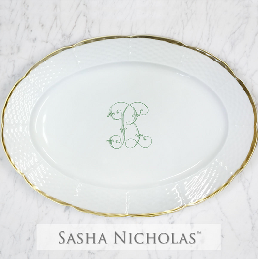Monogrammed Platter for Kicklighter/Brannen Registry