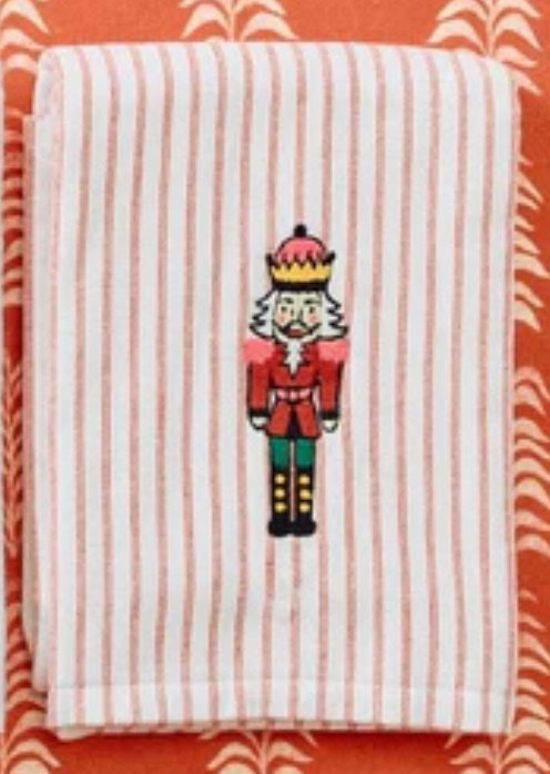 Striped Nutcracker Kitchen Towel