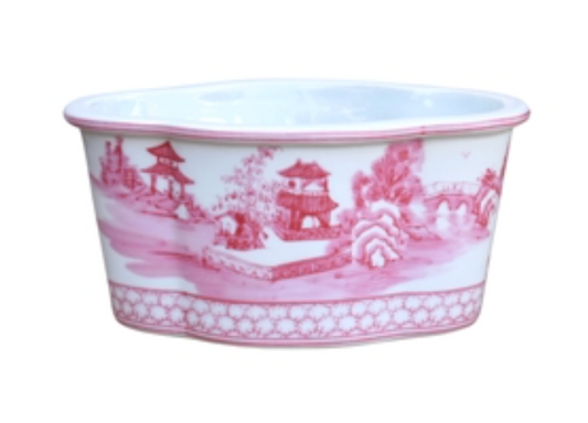 Small Pink Canton Cachepot