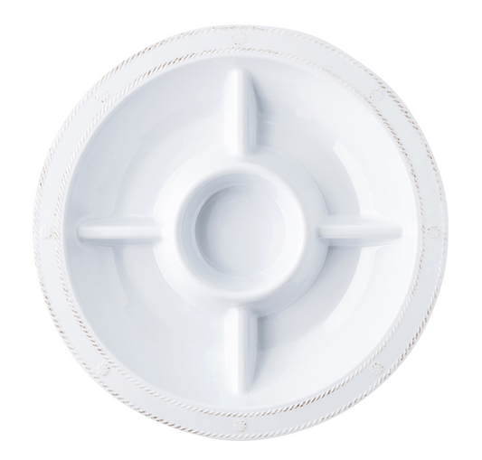 B&T Whitewash 15" Melamine Sectioned Server