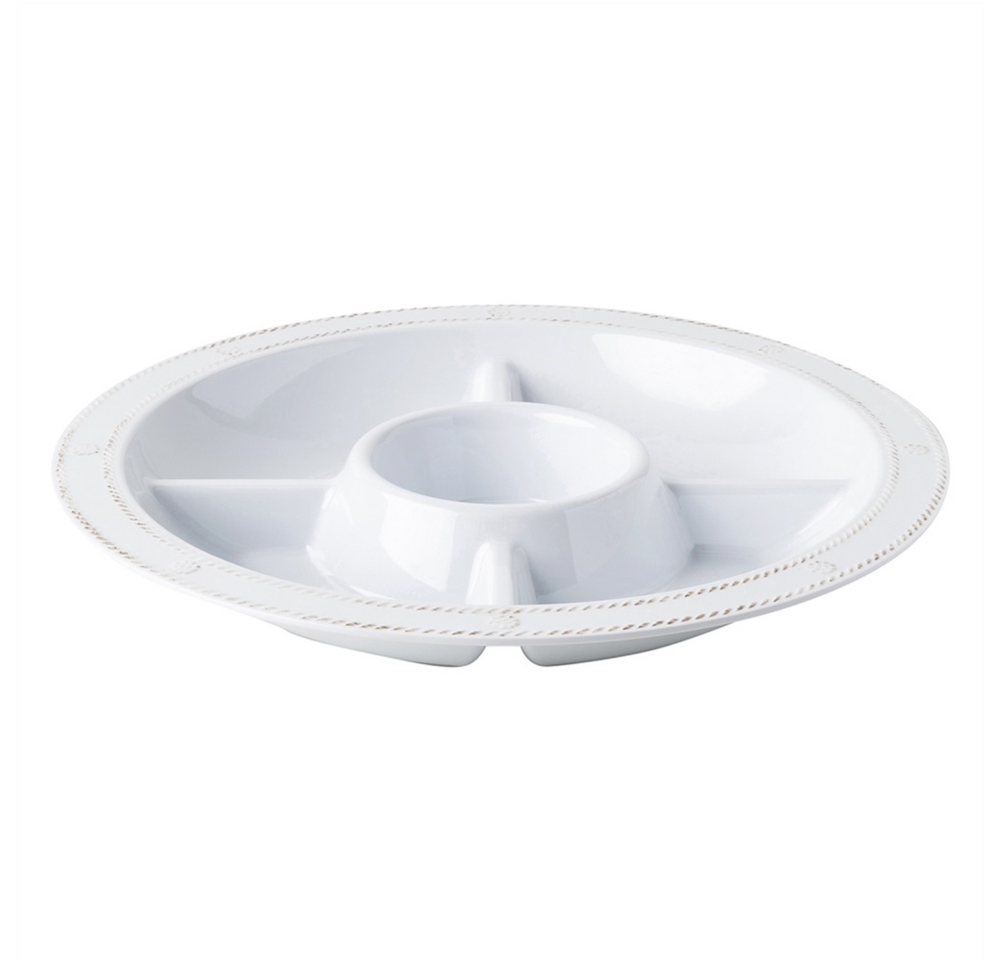 B&T Whitewash 15" Melamine Sectioned Server