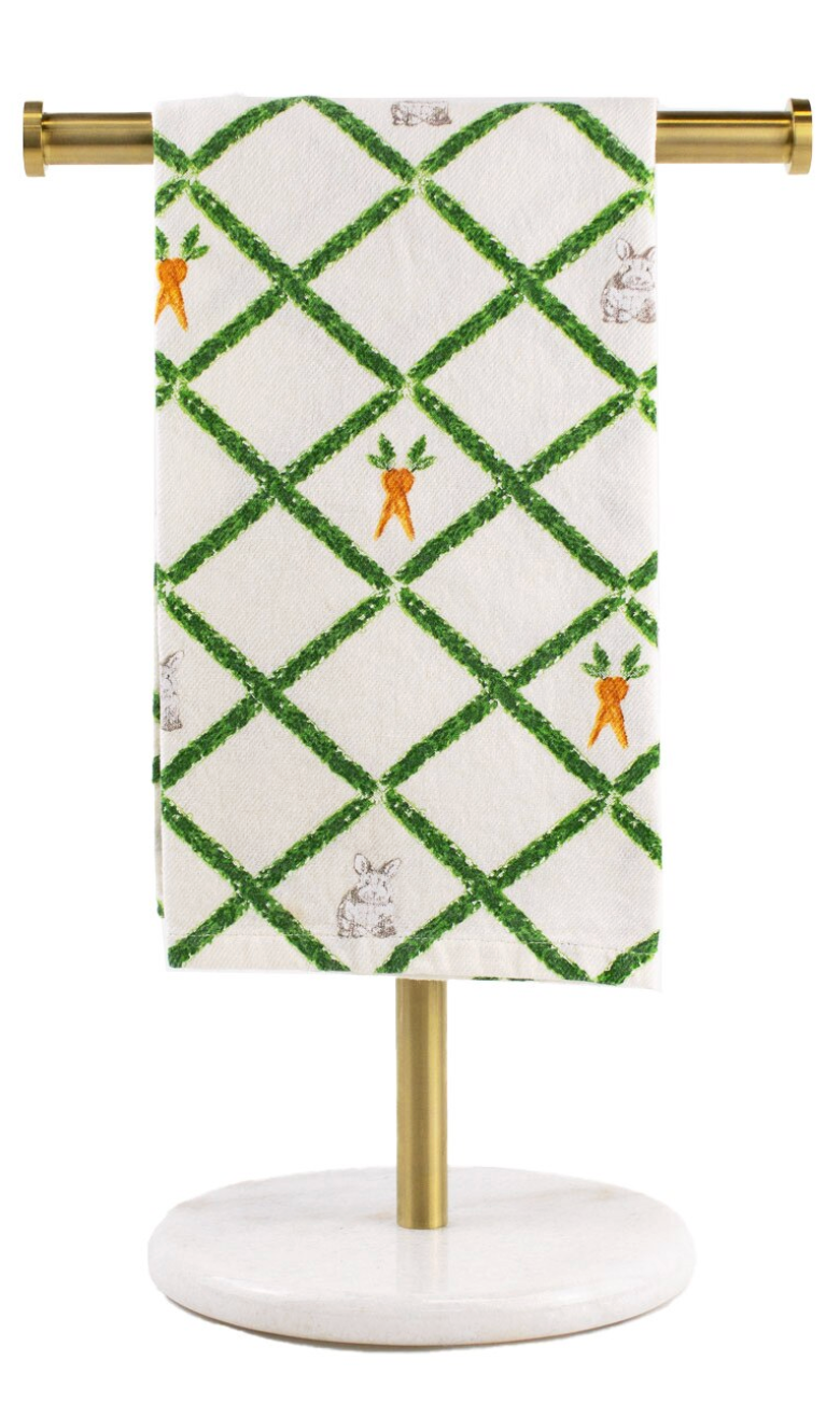 Boxwood Trellis Bunny Hand Towel