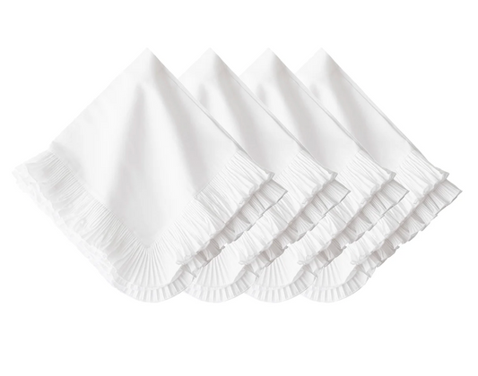 Mademoiselle Napkin S/4 - White