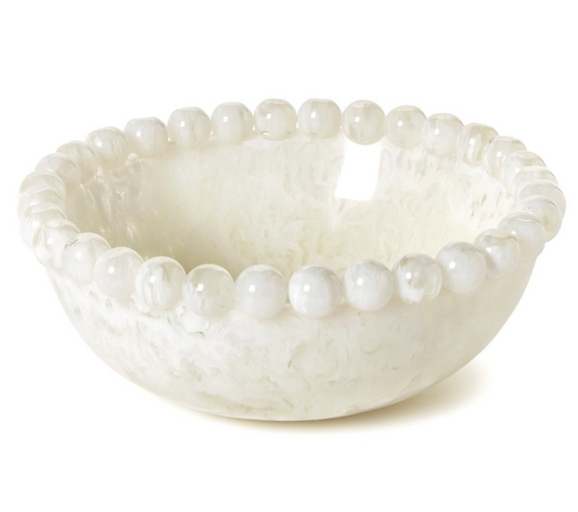 Pop White Beaded Rim Bowl