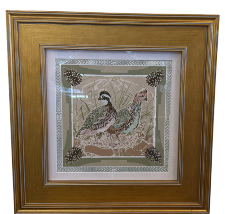 Austin Williams 10" Gold Framed Paper Scarf