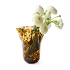 Tortoise Print Flare Hand-Blown Vase