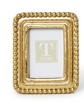 Mini Beaded Gold Frame