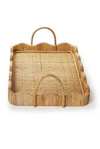 Scalloped Edge Trays with Handles