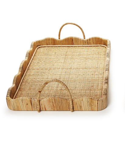 Scalloped Edge Trays with Handles