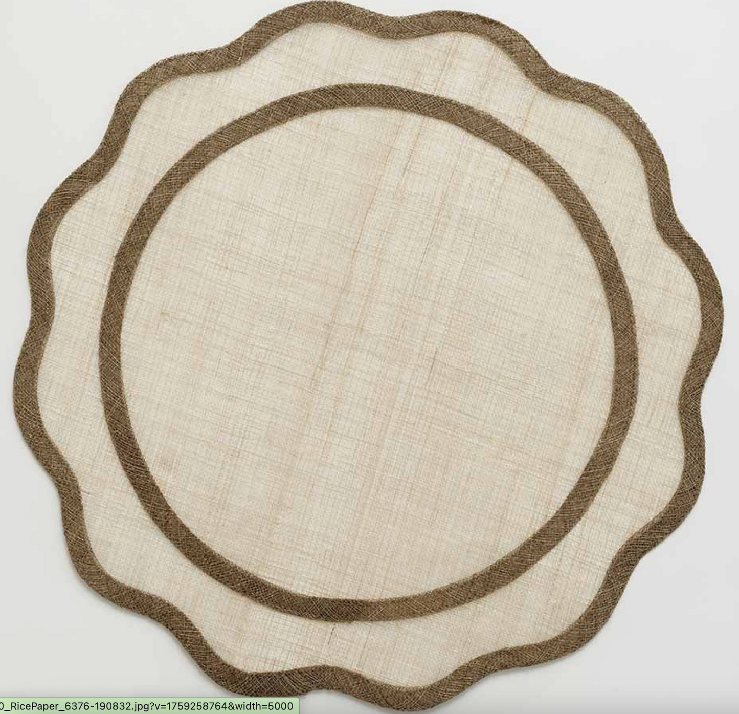 Scalloped Woven Placemats S/4