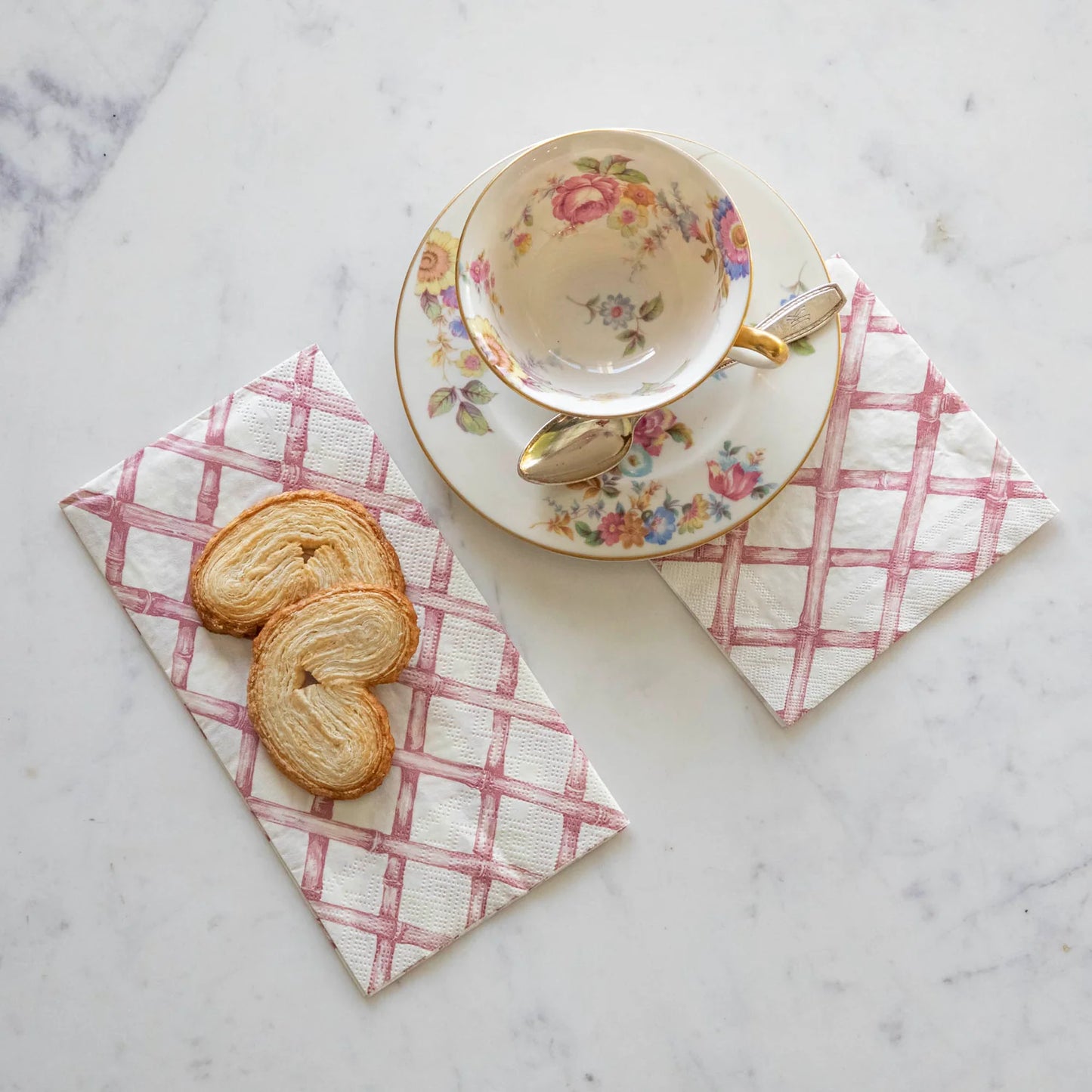Pink Lattice Guest Napkin