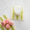Green & Pink Awning Stripe Cocktail Napkin