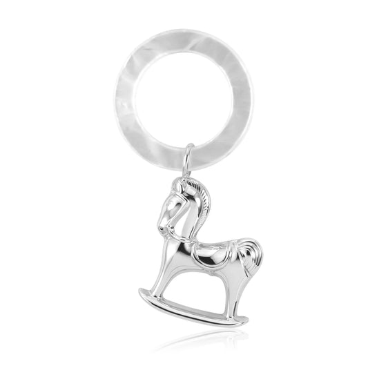 Rocking Horse Sterling Silver Teething Ring