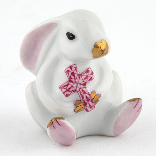 Raspberry Bunny w/ Cross