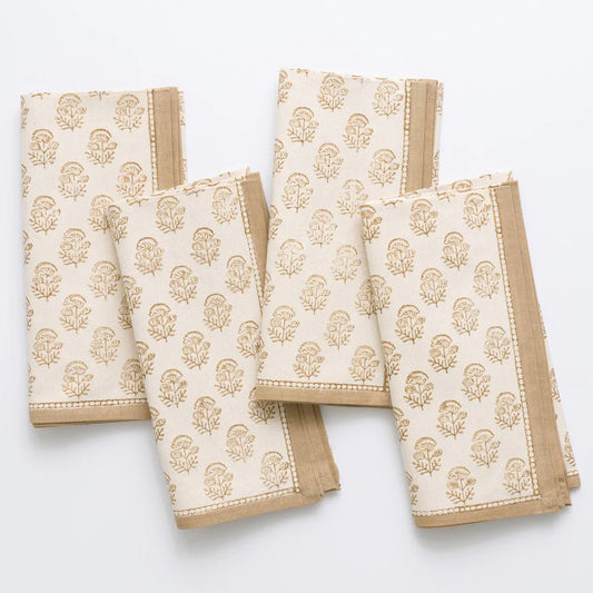 Anika Beige Napkin S/4