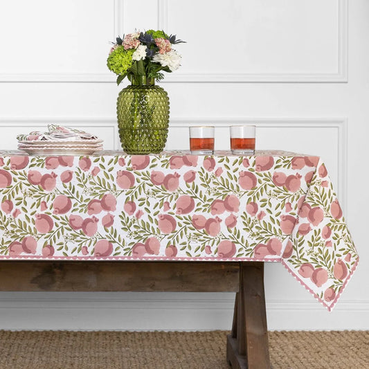 Vine Moss & Mauve Round Tablecloth-108"