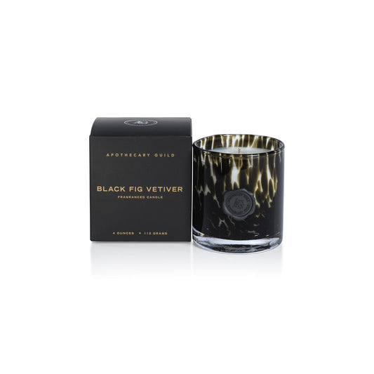 Opal Glass Black Fig Vetiver Mini Candle in Gift Box