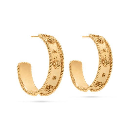 Gold Berry Classic Medium Hoop Earrings