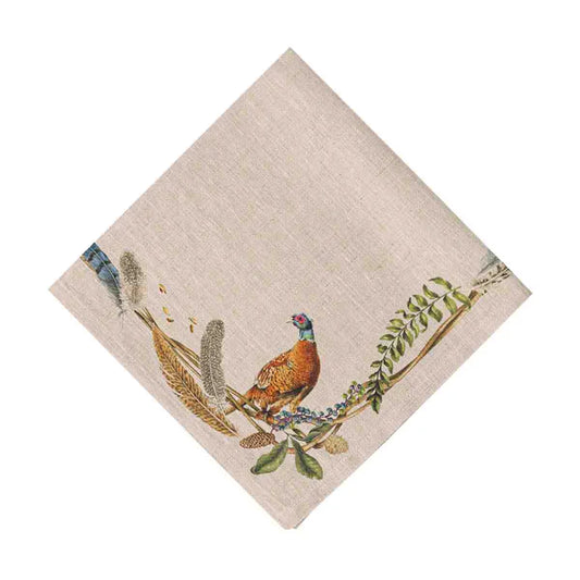 FW Cafe Au Lait Napkin w/ Animals set/4