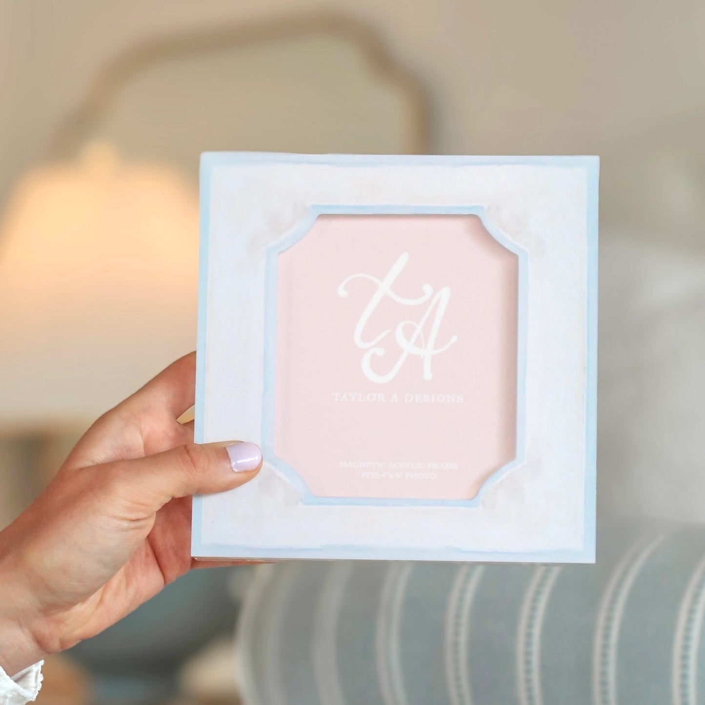 Acrylic Blue + White Magnetic Frame