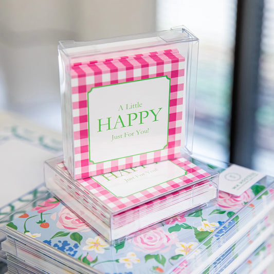 Pink Gingham Gift Enclosure Cards