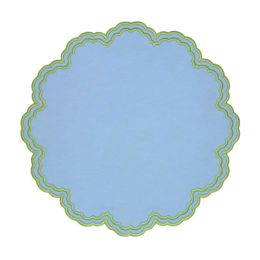 Bettina Placemat - Blue & Green S/4