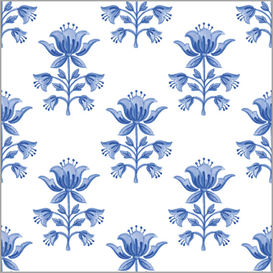 Tulip Block Print Gift Wrap