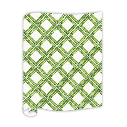Interlocking Green Bamboo Table Runner