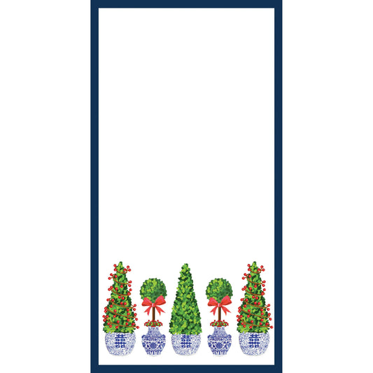 Christmas Topiaries Notepad