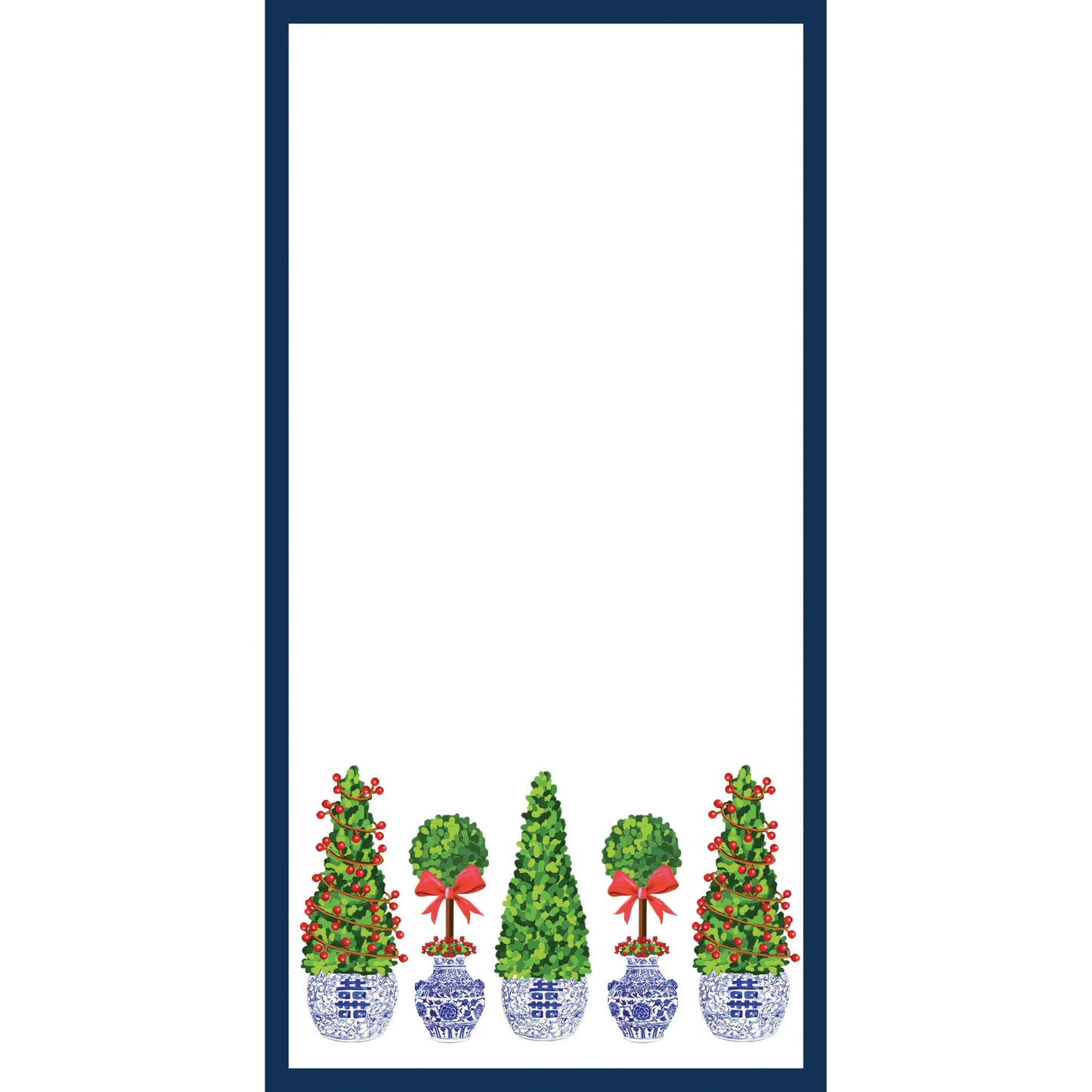 Christmas Topiaries Notepad