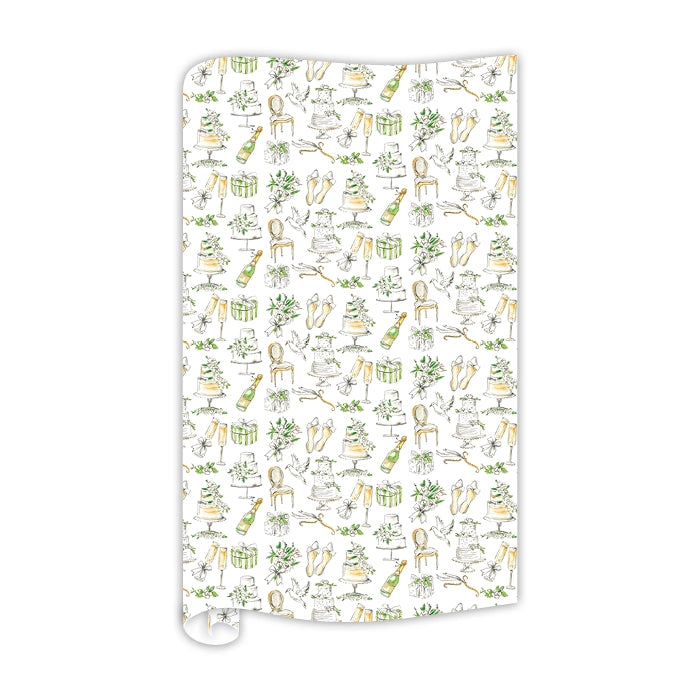 Handpainted Bridal Icons Wrapping Paper
