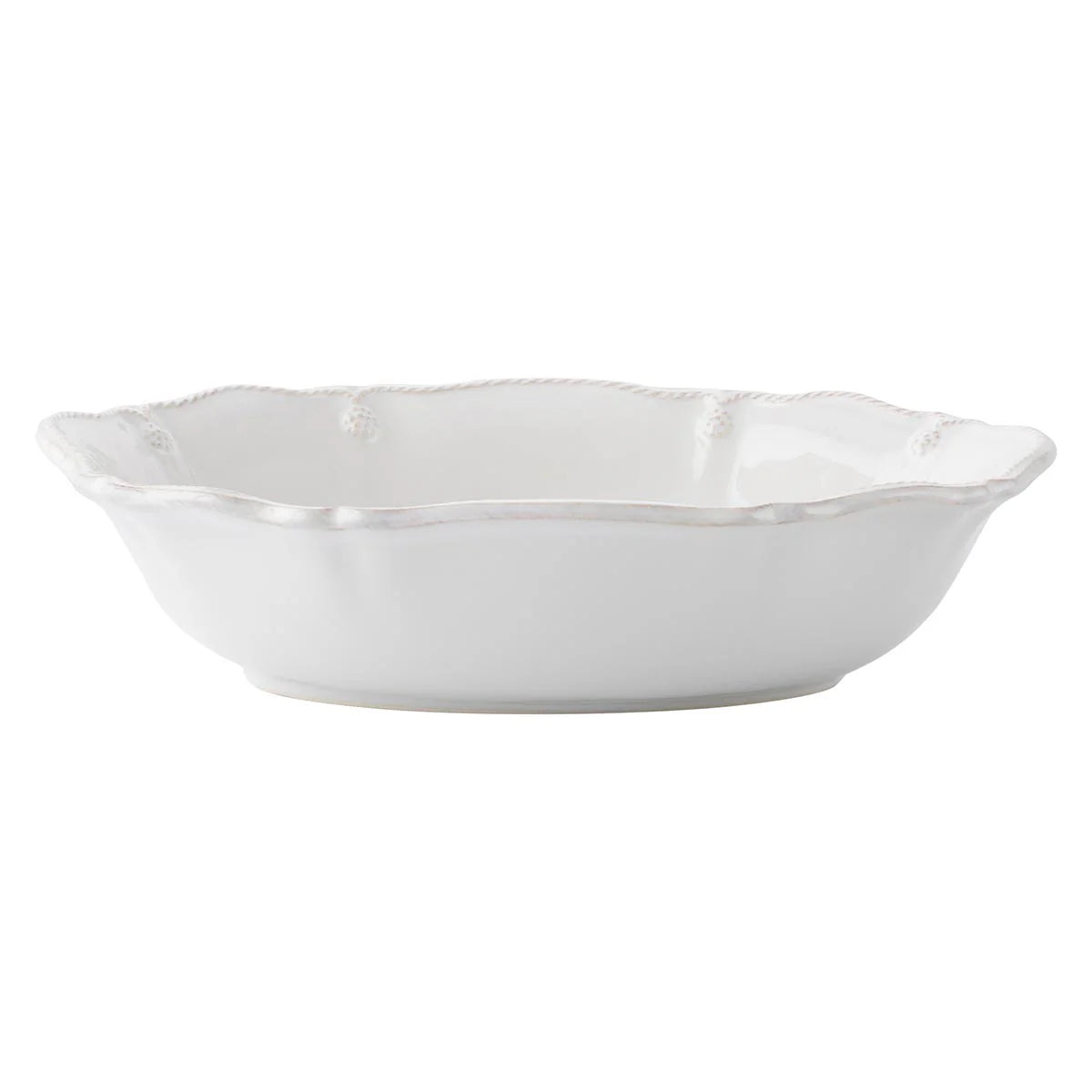 B&T Whitewash 12" Oval Serving Bowl