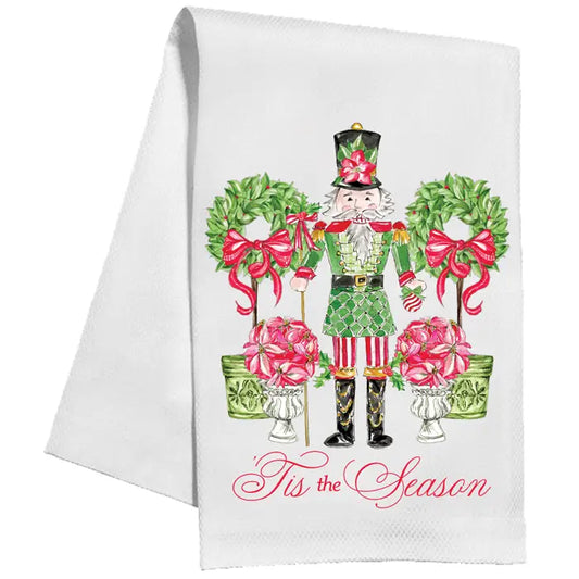 'Tis The Season Poinsetta Kitchen Towel