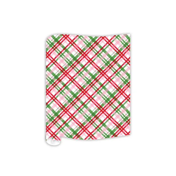 Red Pink and Green Plain Table Runner