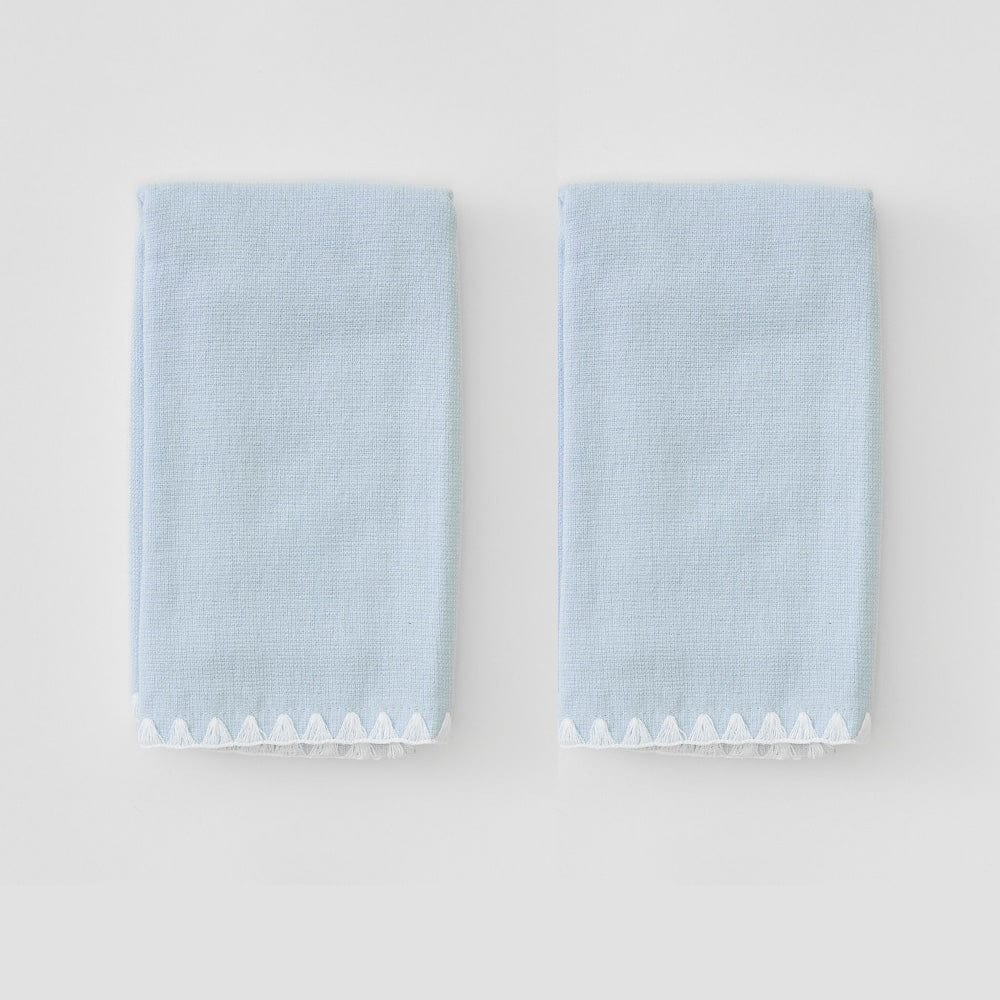 White Stitched on Hand Towel (Pair)