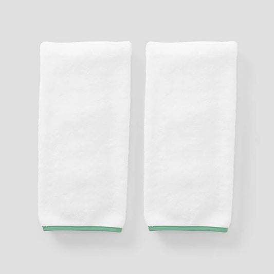 Green Signature Hand Towel Pair
