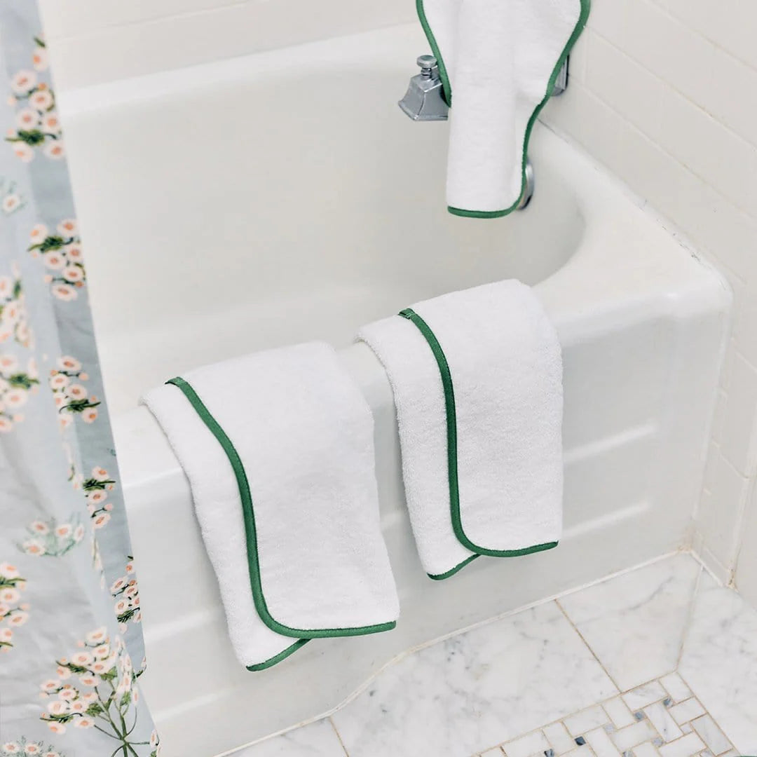 Green Signature Hand Towel Pair