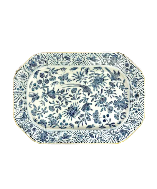 Sacred B & B Blue Cookie Plate