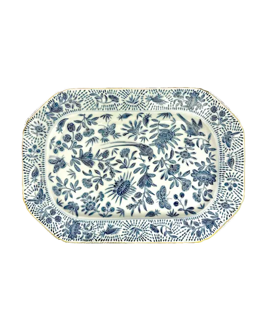 Sacred B & B Blue Cookie Plate