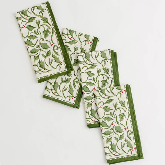 Holly Berry Napkin s/4