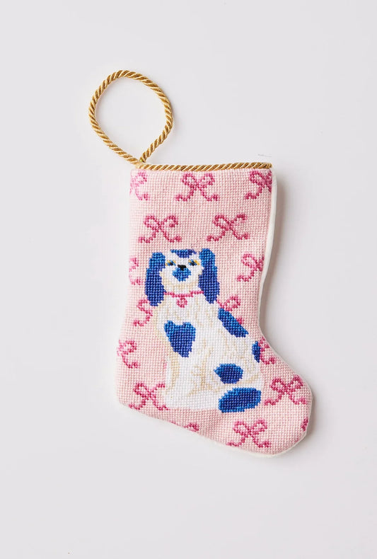 Blue Staffordshire Dog Stocking