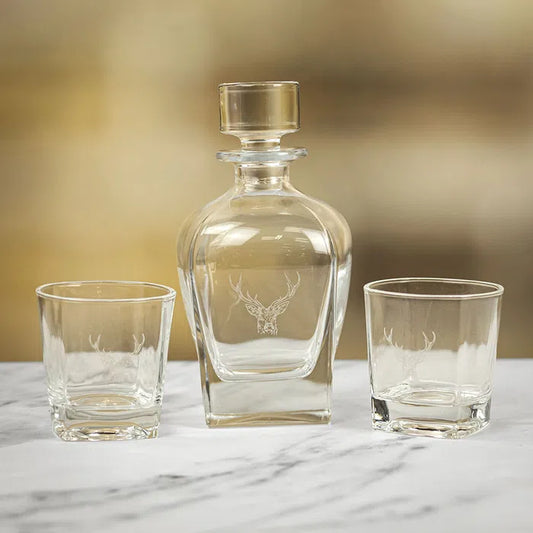 Stag Decanter & Glass Set