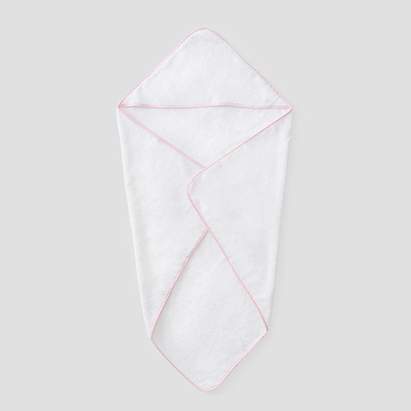 Pink Gingham Baby Bath Towel
