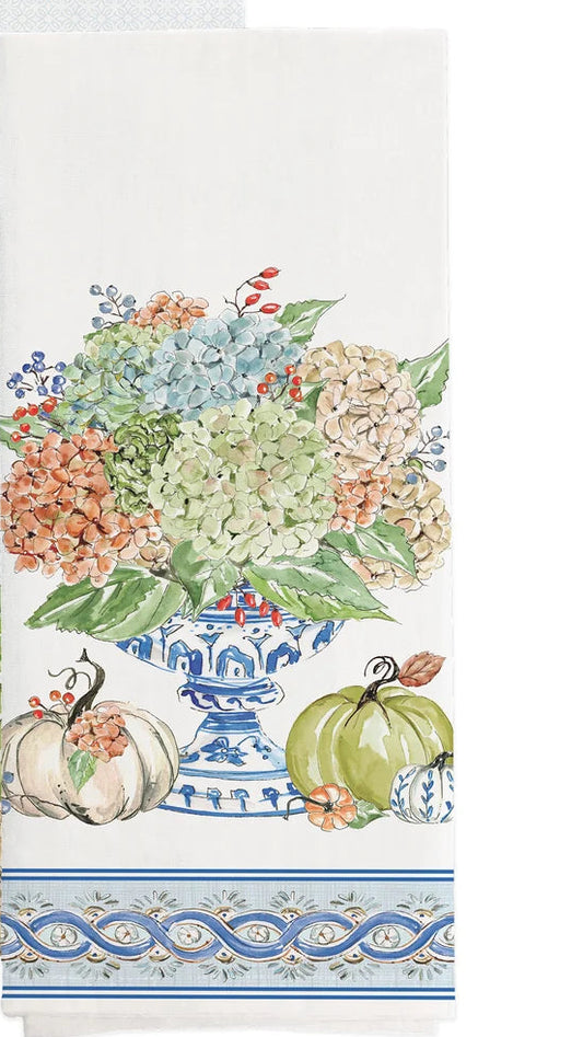Fall Hydrangea Vase Tea Towel