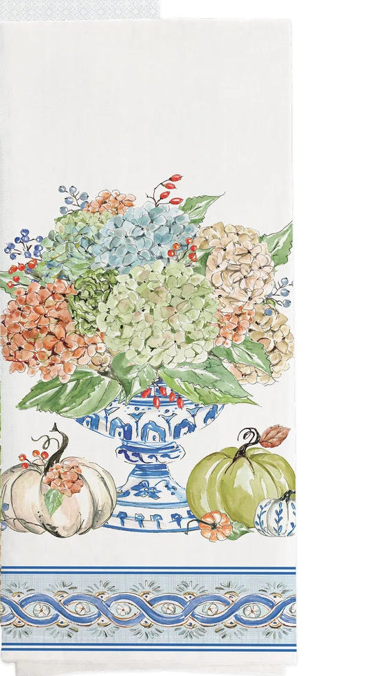 Fall Hydrangea Vase Tea Towel