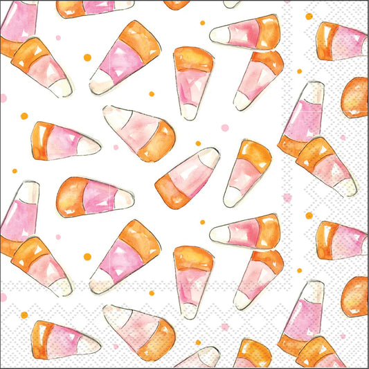 Pink Candy Corn Cocktail Napkin