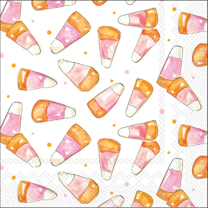 Pink Candy Corn Cocktail Napkin