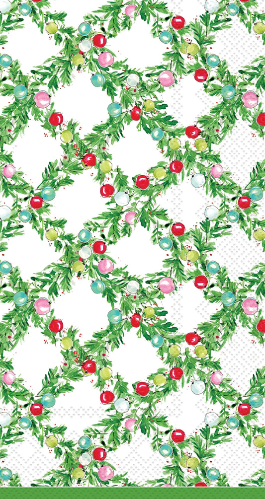 Ornaments & Lattice Guest Napkins